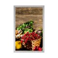 POSTER FRESH FRUITS AND VEGETABLES - WITH A KITCHEN MOTIF - POSTERS
