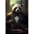 CANVAS PRINT ANIMAL GANGSTER PANDA - PICTURES OF ANIMAL GANGSTERS - PICTURES