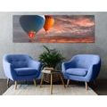 CANVAS PRINT HOT AIR BALLOON FLIGHT OVER THE MOUNTAINS - STILL LIFE PICTURES - PICTURES
