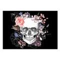 SELF ADHESIVE WALLPAPER SKULL WITH FLOWERS - WALLPAPERS