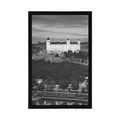 POSTER VIEW OF BRATISLAVA CASTLE IN BLACK AND WHITE - BLACK AND WHITE - POSTERS