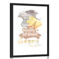 POSTER WITH MOUNT QUOTE ABOUT DREAMS - ELEANOR ROOSEVELT - MOTIFS FROM OUR WORKSHOP - POSTERS