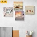 CANVAS PRINT SET SEA AND BEACH JEWELS - SET OF PICTURES - PICTURES