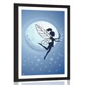POSTER WITH MOUNT FAIRY IN THE MOONLIGHT - FAIRYTALE CREATURES - POSTERS