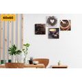 CANVAS PRINT SET FOR COFFEE LOVERS - SET OF PICTURES - PICTURES