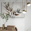 CANVAS PRINT MINIMALIST LEAVES IN BOHO DESIGN - PICTURES OF TREES AND LEAVES - PICTURES