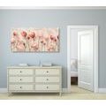 CANVAS PRINT OLD PINK TULIPS - PICTURES FLOWERS - PICTURES