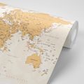 WALLPAPER WORLD MAP WITH A VINTAGE TOUCH - WALLPAPERS MAPS - WALLPAPERS