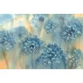 CANVAS PRINT BLUE DANDELION IN WATERCOLOR DESIGN - PICTURES FLOWERS - PICTURES