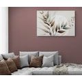 CANVAS PRINT MINIMALIST LEAVES IN BOHO DESIGN - PICTURES OF TREES AND LEAVES - PICTURES