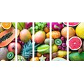 5-PIECE CANVAS PRINT TROPICAL FRUIT - PICTURES OF FOOD AND DRINKS - PICTURES