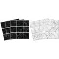 TILE STICKERS MOSAIC OF WHITE & BLACK MARBLE - TILE STICKERS - STICKERS