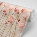 WALLPAPER OLD PINK TULIPS - ABSTRACT WALLPAPERS - WALLPAPERS