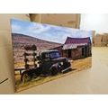 CANVAS PRINT CAR IN PICTURESQUE NATURE - VINTAGE AND RETRO PICTURES - PICTURES