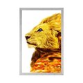 POSTER FIERY LION - ANIMALS - POSTERS