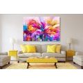 CANVAS PRINT ABSTRACT COLORFUL FLOWERS - ABSTRACT PICTURES - PICTURES