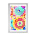POSTER WITH MOUNT GRUNGE CIRCLES - POP ART - POSTERS