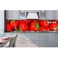 SELF ADHESIVE PHOTO WALLPAPER FOR KITCHEN FRESH STRAWBERRIES - WALLPAPERS