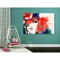 CANVAS PRINT ABSTRACT PORTRAIT OF A WOMAN - PICTURES OF WOMEN - PICTURES