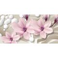 CANVAS PRINT MAGNOLIA ON AN ABSTRACT BACKGROUND - PICTURES FLOWERS - PICTURES