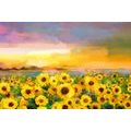WALLPAPER SUNFLOWER FIELD - WALLPAPERS WITH IMITATION OF PAINTINGS - WALLPAPERS