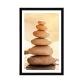 POSTER WITH MOUNT STABLE STONE PYRAMID - FENG SHUI - POSTERS