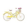 CANVAS PRINT ILLUSTRATION OF A RETRO BICYCLE - VINTAGE AND RETRO PICTURES - PICTURES