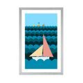 POSTER WITH MOUNT BOAT AT SEA - MOTIFS FROM OUR WORKSHOP - POSTERS