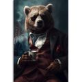 CANVAS PRINT ANIMAL GANGSTER BEAR - PICTURES OF ANIMAL GANGSTERS - PICTURES