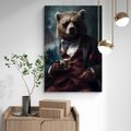 CANVAS PRINT ANIMAL GANGSTER BEAR - PICTURES OF ANIMAL GANGSTERS - PICTURES