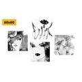 CANVAS PRINT SET ELEGANCE OF A WOMAN - SET OF PICTURES - PICTURES