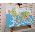 DECORATIVE PINBOARD CLASSIC WORLD MAP - PICTURES ON CORK - PICTURES