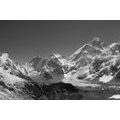 WALL MURAL BLACK AND WHITE SNOWY MOUNTAINS - BLACK AND WHITE WALLPAPERS - WALLPAPERS