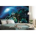 WALL MURAL BRIGHT BLUE PLANET - WALLPAPERS SPACE AND STARS - WALLPAPERS