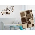 DECORATIVE WALL STICKERS BROWN SQUARES - STICKERS