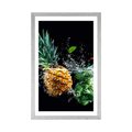 POSTER WITH MOUNT ORGANIC FRUITS AND VEGETABLES - WITH A KITCHEN MOTIF - POSTERS