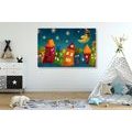 CANVAS PRINT CRESCENT MOON OVER THE CITY - CHILDRENS PICTURES - PICTURES