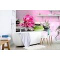 WALL MURAL ORCHID WITH A HINT OF RELAXATION - WALLPAPERS FENG SHUI - WALLPAPERS