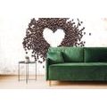 WALL MURAL HEART MADE OF COFFEE BEANS - WALLPAPERS FOOD AND DRINKS - WALLPAPERS