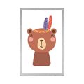 POSTER CUTE TEDDY BEAR WITH FEATHERS - ANIMALS - POSTERS