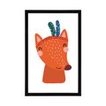POSTER CUTE FOX WITH FEATHERS - ANIMALS - POSTERS