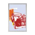 POSTER RETRO CAR WITH AN ABSTRACTION - CARS - POSTERS