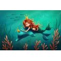 SELF ADHESIVE WALLPAPER MERMAID WITH A DOLPHIN - SELF-ADHESIVE WALLPAPERS - WALLPAPERS