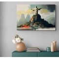 CANVAS PRINT STATUE OF JESUS IN RIO DE JANEIRO - PICTURES MOUNTAINS - PICTURES