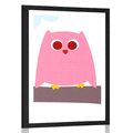 POSTER WITH MOUNT CUTE OWLS - ANIMALS - POSTERS