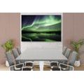 CANVAS PRINT GREEN NORTHERN LIGHTS - PICTURES OF NATURE AND LANDSCAPE - PICTURES