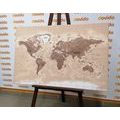 DECORATIVE PINBOARD BEAUTIFUL VINTAGE MAP OF THE WORLD - PICTURES ON CORK - PICTURES