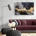 CANVAS PRINT BLACK MARBLE - MARBLE PICTURES - PICTURES