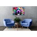 CANVAS PRINT COLORFUL ILLUSTRATION OF A DOG - POP ART PICTURES - PICTURES