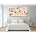 CANVAS PRINT LUXURIOUS MAGNOLIA WITH PEARLS - PICTURES FLOWERS - PICTURES